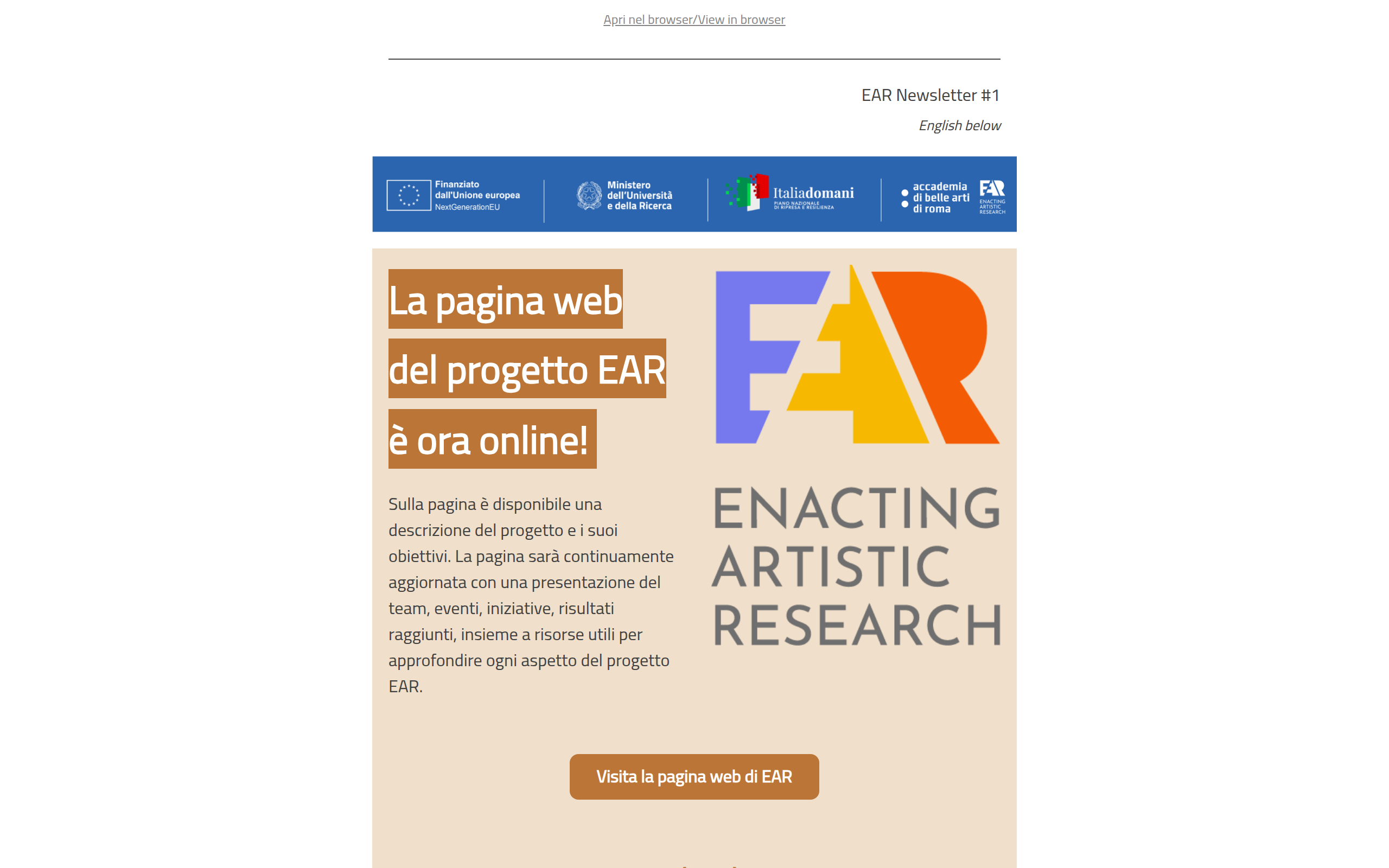 EAR Newsletter #1_copy