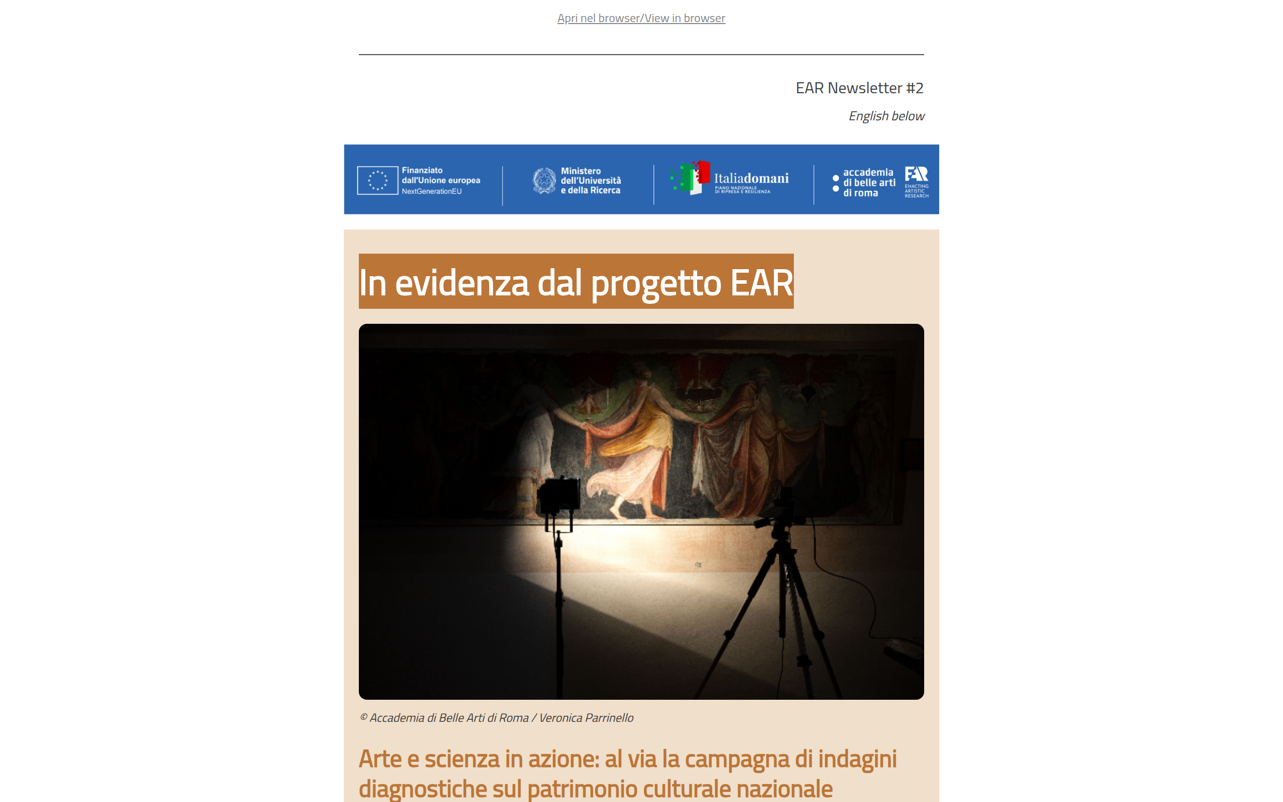 EAR Newsletter #2 - April 2025